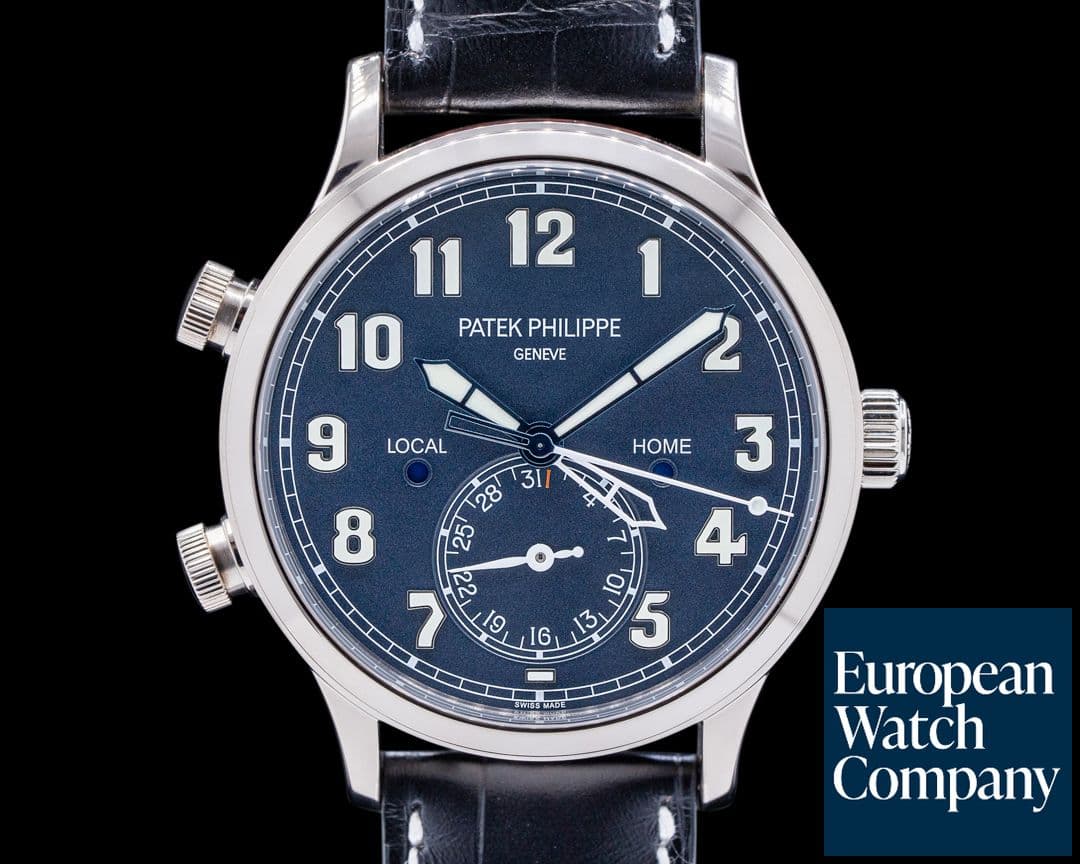 Image of Patek Philippe Calatrava 5524G Pilot Travel Time 18k White Gold