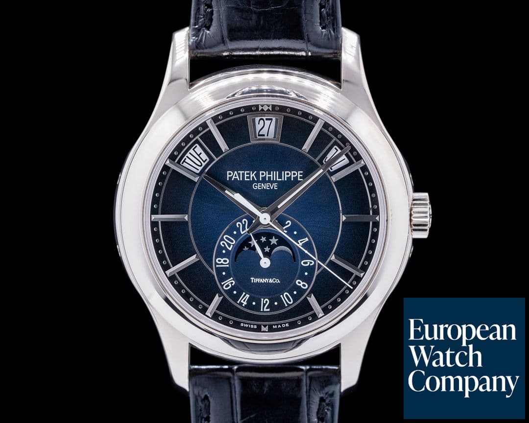 Image of Patek Philippe Annual Calendar 5205G-013 Blue Dial "TIFFANY & CO" 18K White Gold 