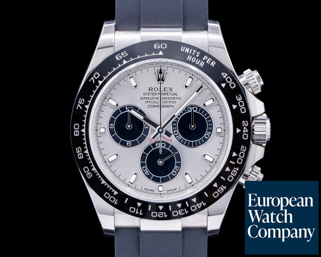 Image of Rolex Daytona 116519 18K White Gold Ceramic Oysterflex Silver Dial