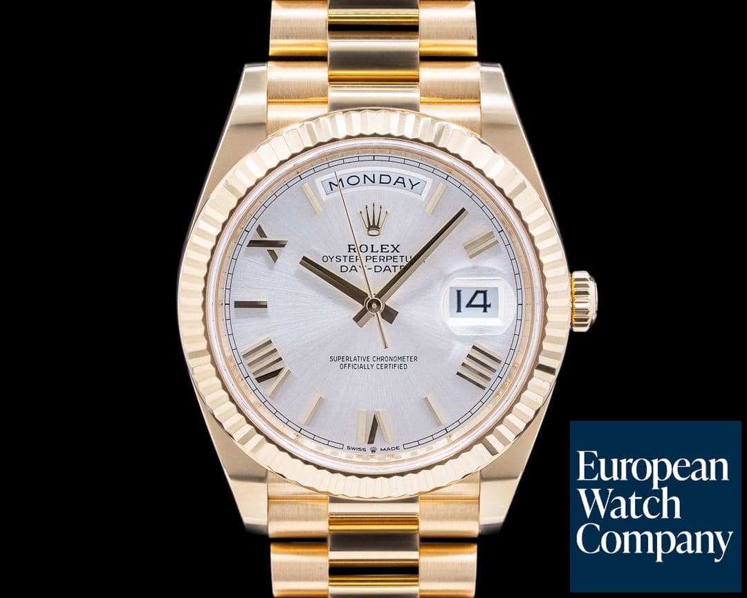 Image of Rolex Day Date 228238 Presidential 18k Yellow Gold Silver Dial 2022