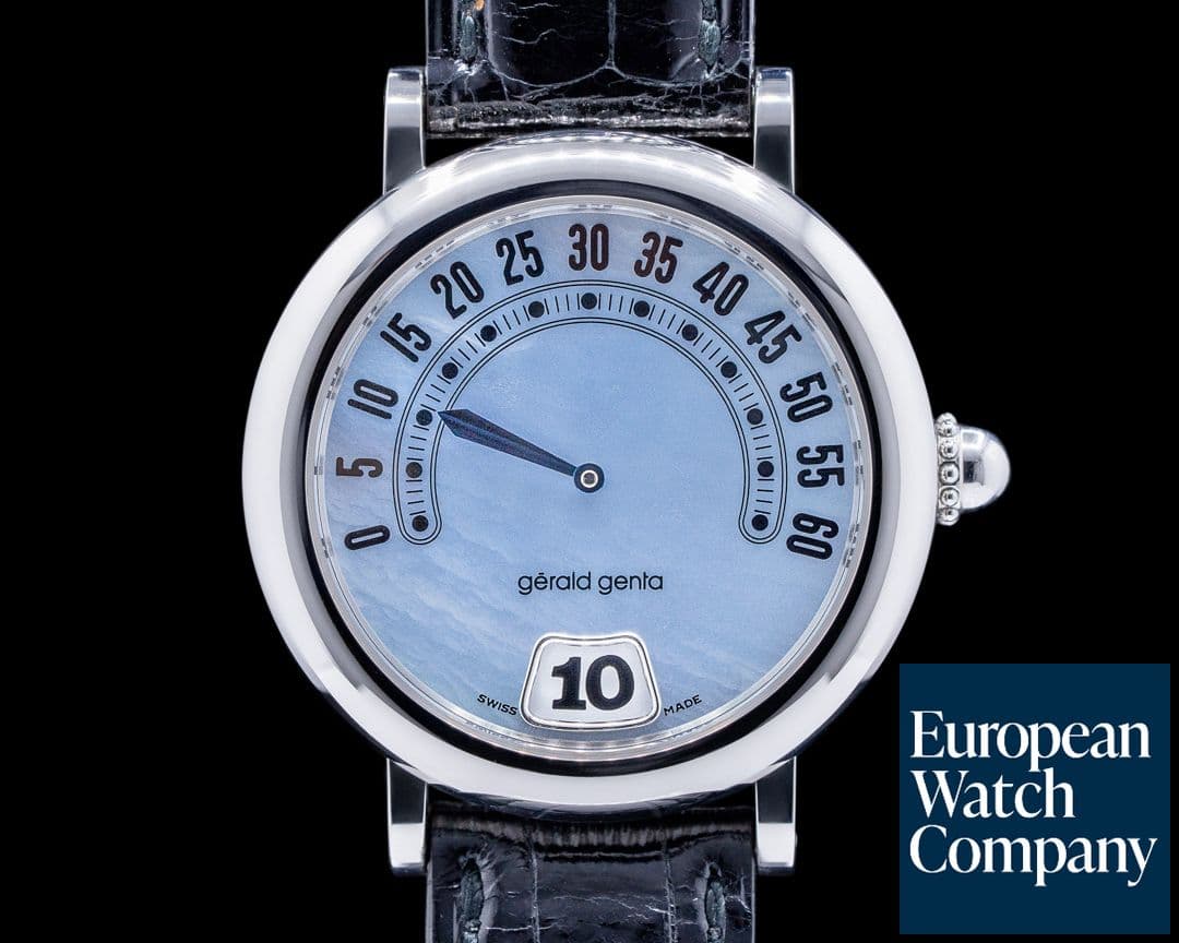 Image of Gerald Genta Retro Classic SS Blue Mother of Pearl Dial