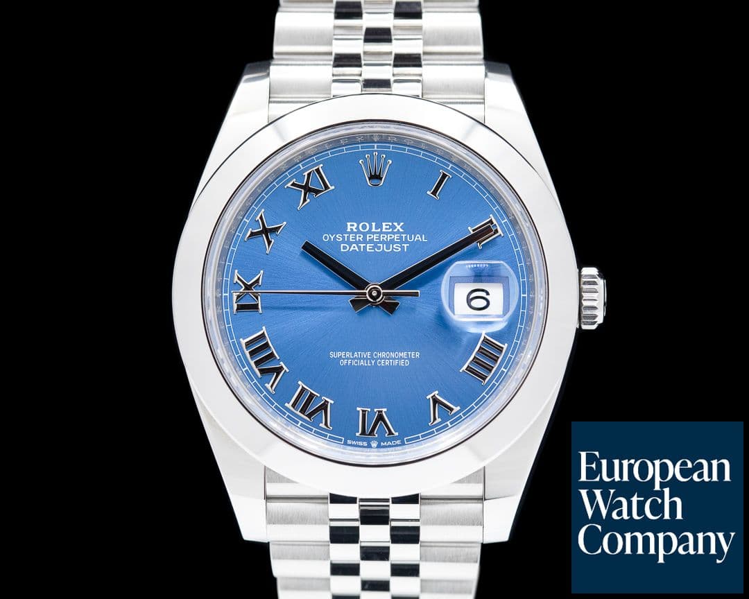 Image of Rolex Datejust 41 Blue Roman Dial SS 2022