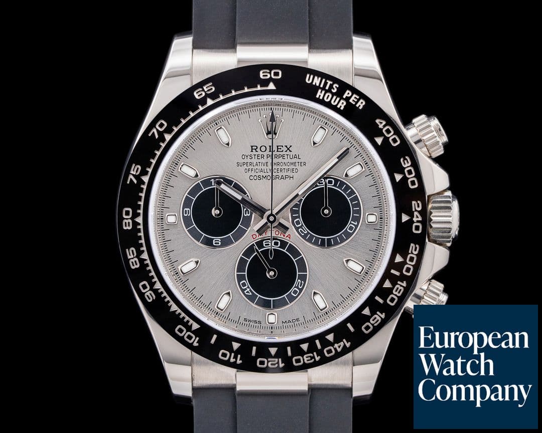 Image of Rolex Daytona 116519 18K White Gold Ceramic Oysterflex Silver Dial