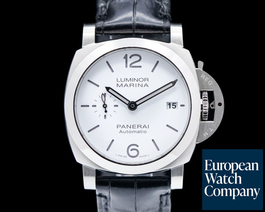 Image of Panerai Luminor Marina Quaranta Stainless Steel 40mm White Dial