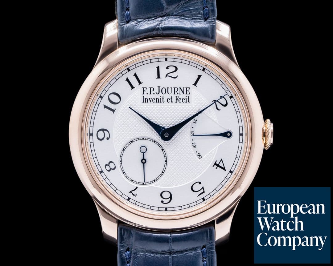 Image of F. P. Journe Chronometre Souverain Red Gold / Silver Dial 40MM 