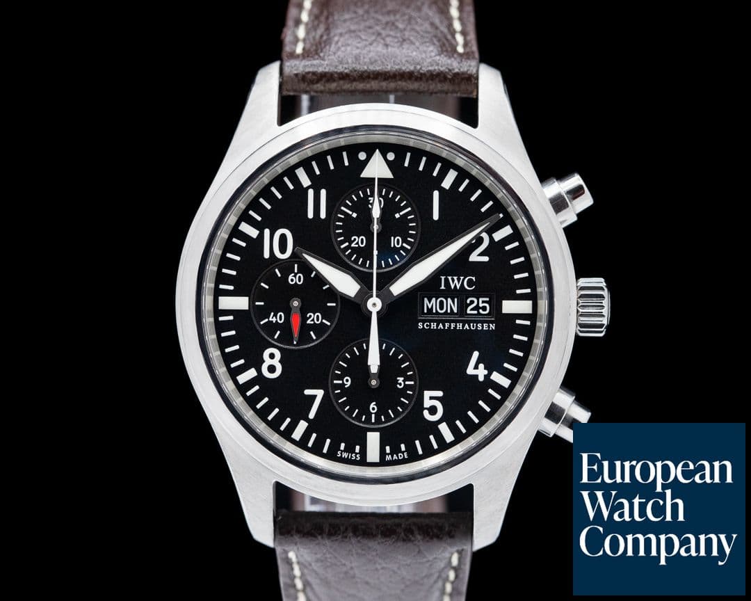 Image of IWC Pilot Chronograph SS / Alligator 