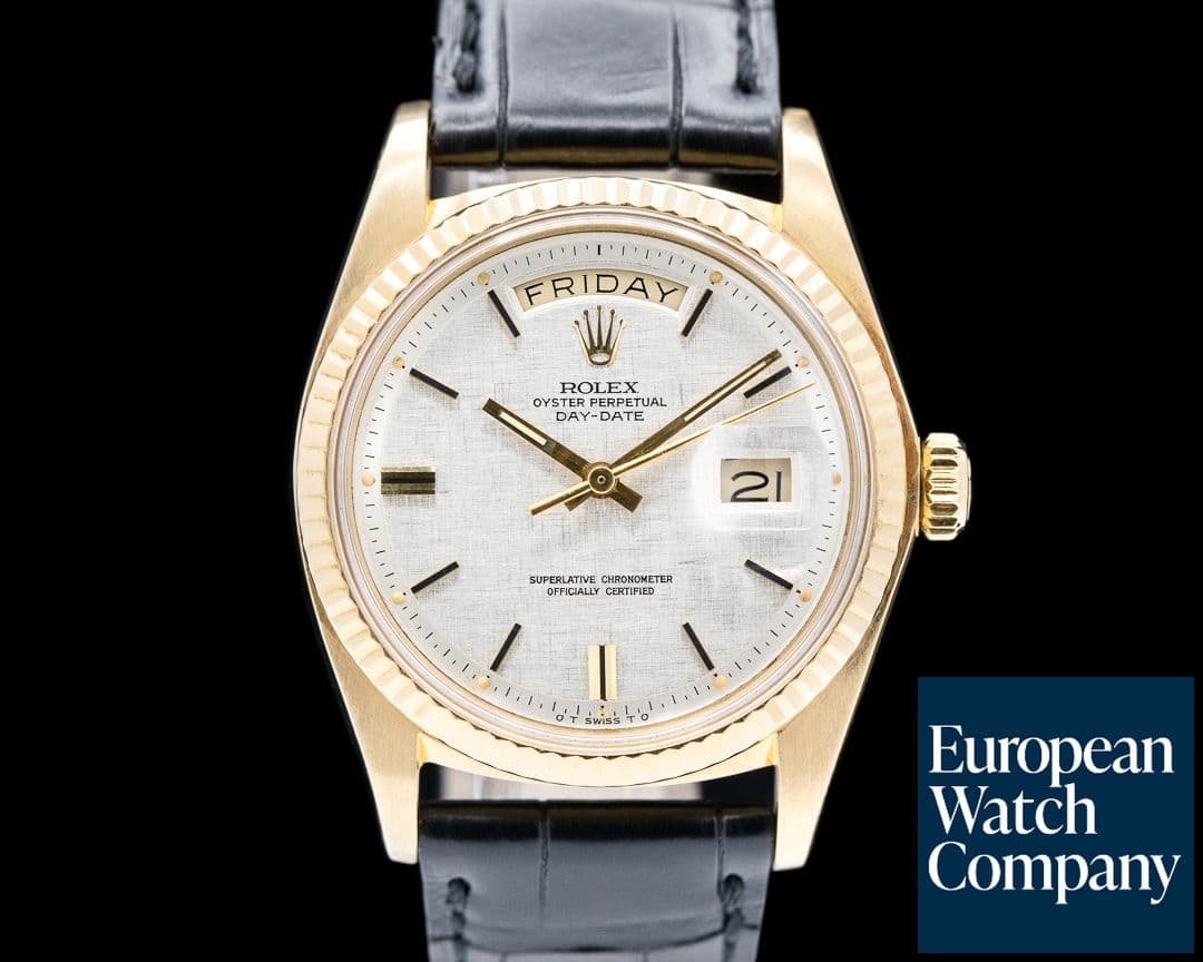 Image of Rolex 1803 Day Date 18K YG Linen Dial circa 1978 SERVICED