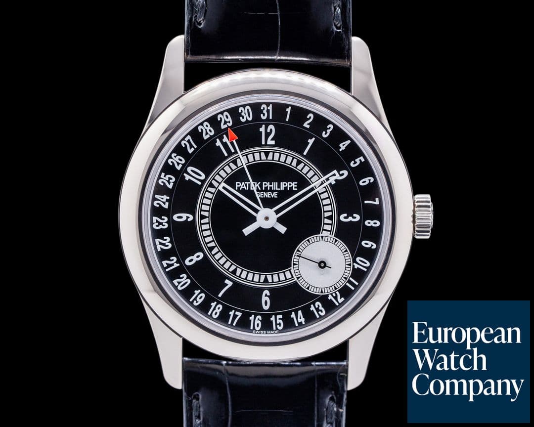 Image of Patek Philippe Calatrava 6006G Black Dial 18K White Gold / Deployant 