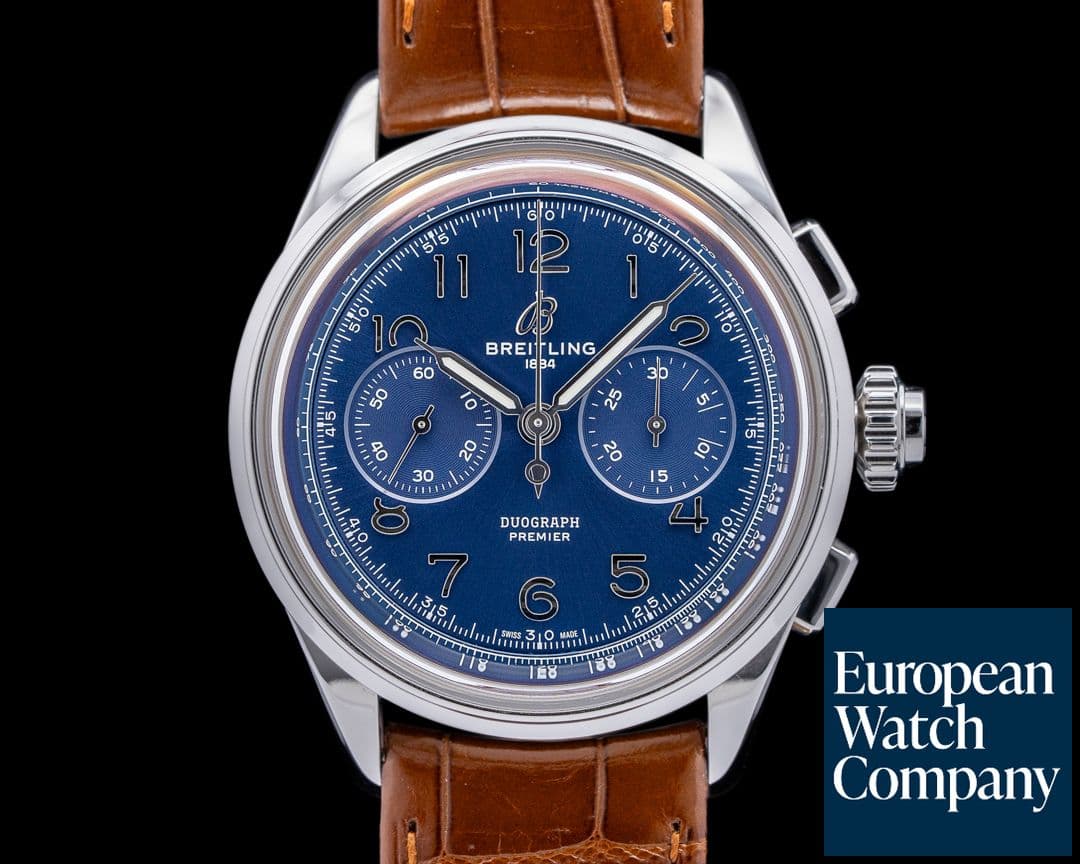Image of Breitling Premier B15 Duograph 42 Blue Dial
