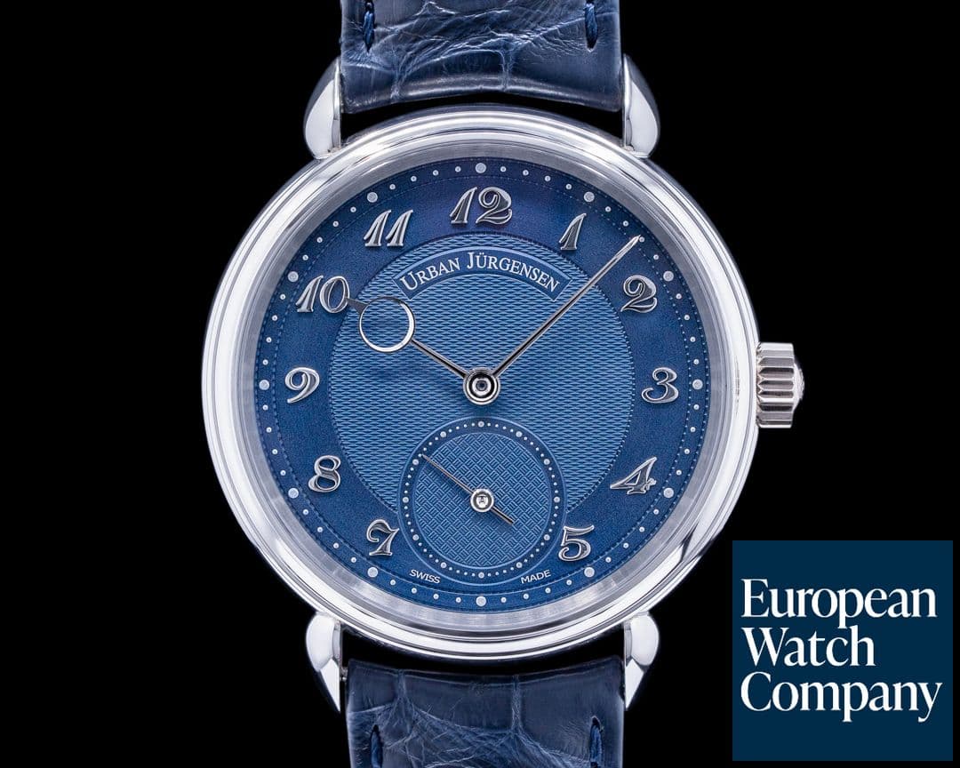Image of Urban Jurgensen 1140PT Platinum Blue Dial / Breguet Numerals LIMITED