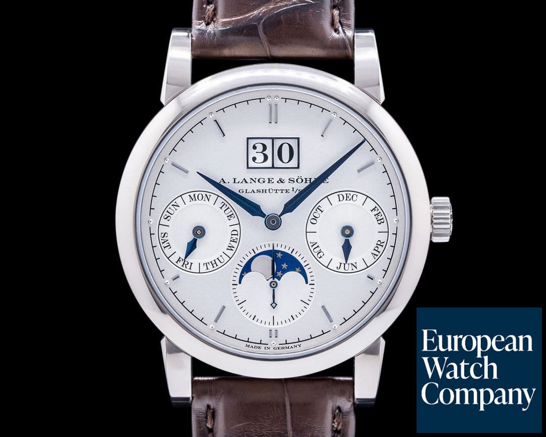 Image of A. Lange and Sohne Saxonia Annual Calendar 330.026 18K White Gold 