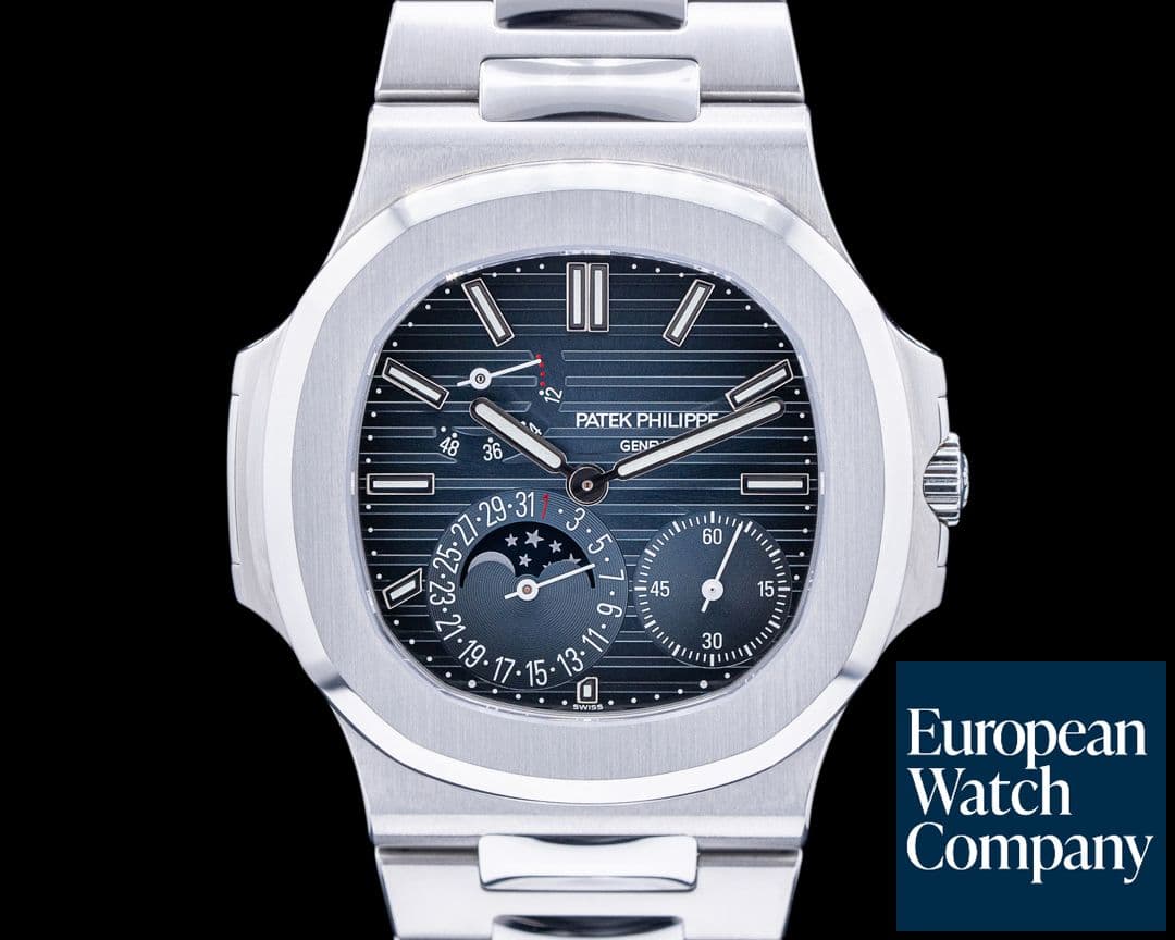 Image of Patek Philippe Jumbo Nautilus 5712 Moonphase Power Reserve SS 