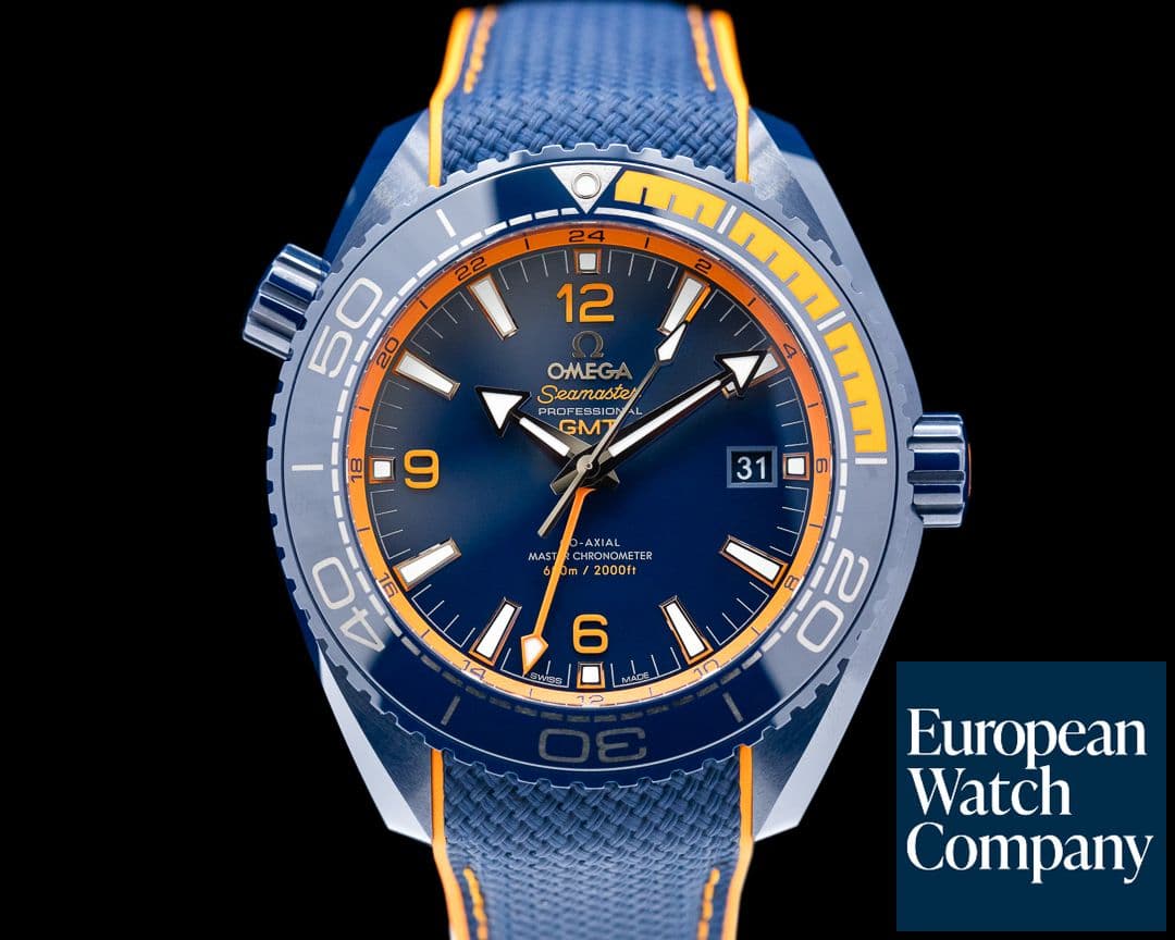 Image of Omega Seamaster Planet Ocean GMT 600M Co-Axial Blue Dial Ceramic