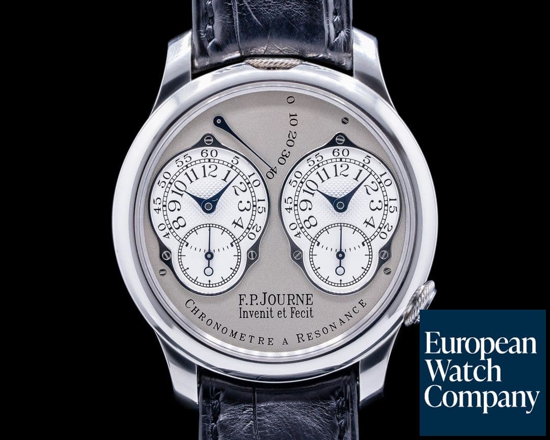Image of F. P. Journe Chronometre Resonance Platinum Silver Dial 40MM FULL SET