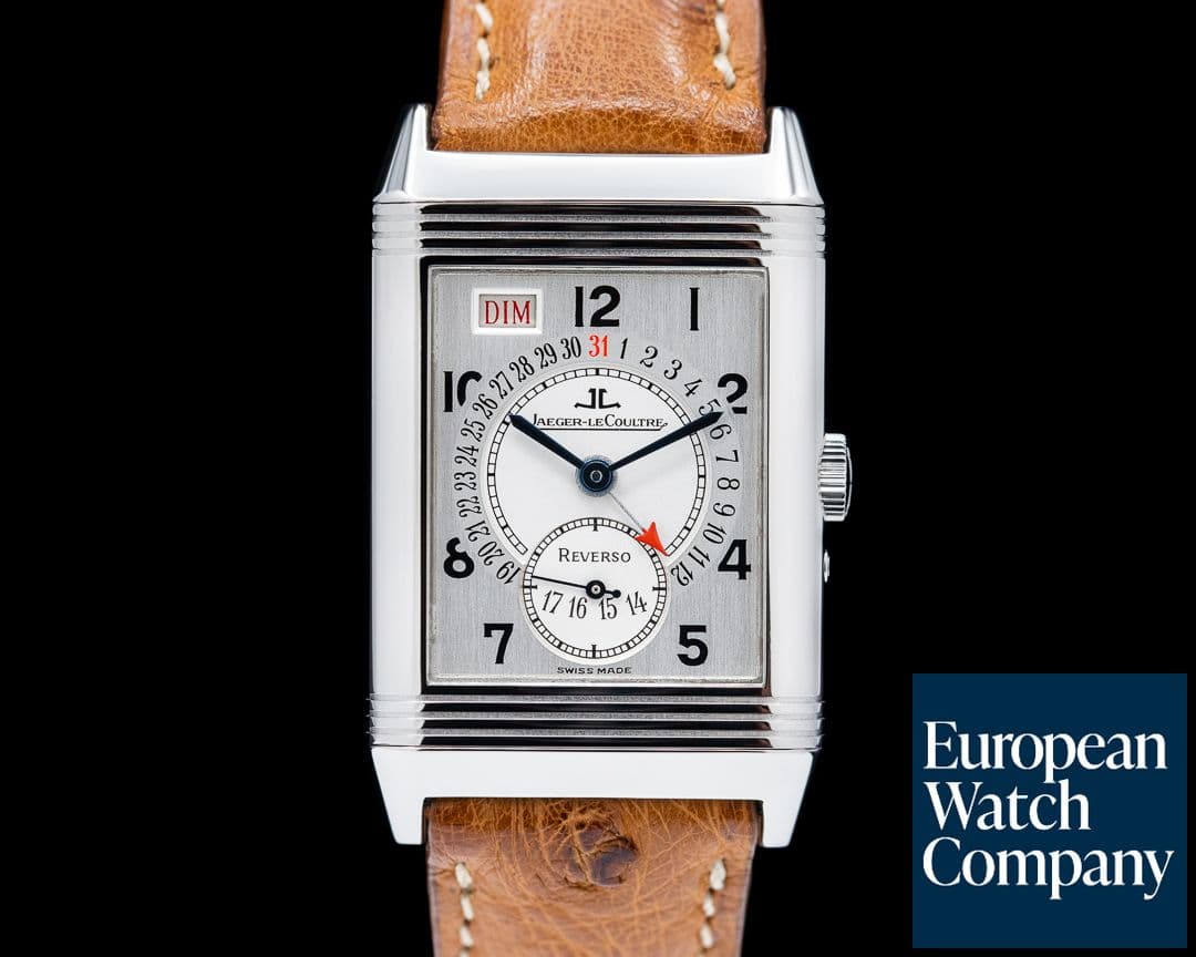 Image of Jaeger LeCoultre Reverso Calendar Grand Taille Day Date Stainless Steel