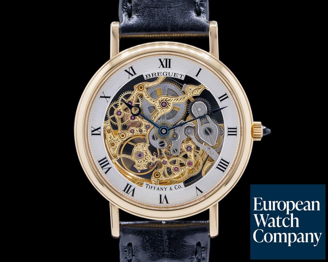 Image of Breguet Ultra Slim YG Skeleton Dial "Tiffany & Co"