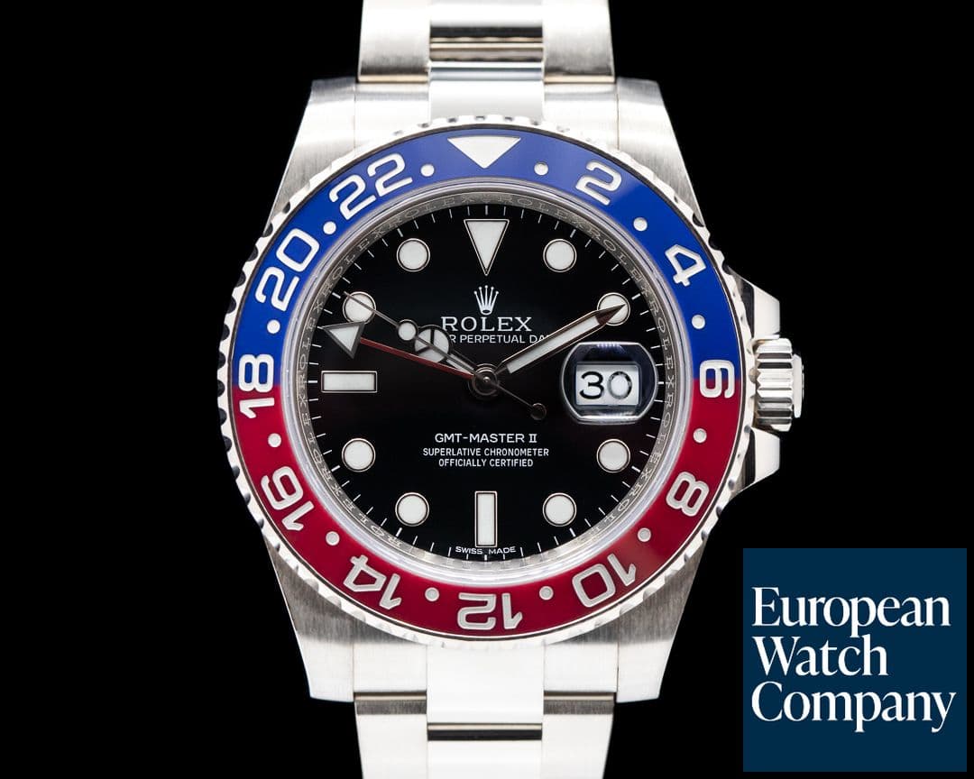 Image of Rolex GMT Master II 116719 Ceramic "Pepsi" 18k Black Dial 
