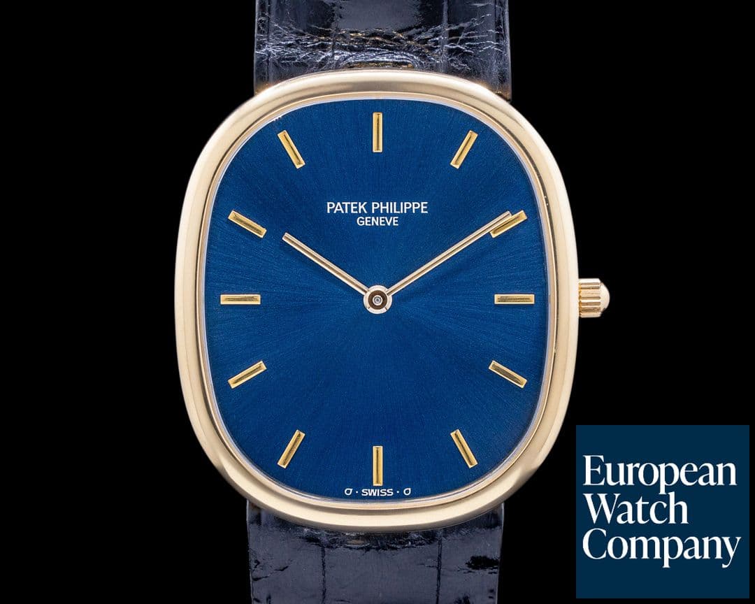 Image of Patek Philippe Golden Ellipse 3738/100 
Automatic Blue Dial ORIGINAL CERTIFICATE