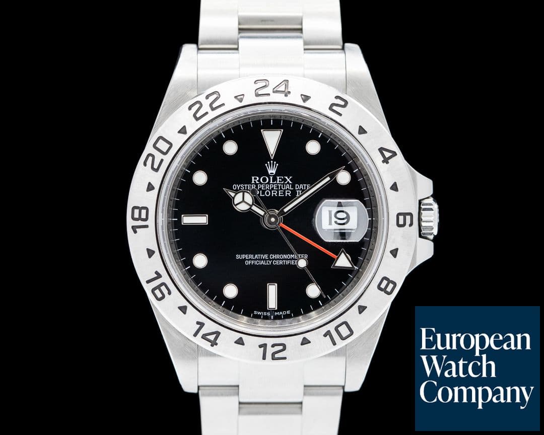 Image of Rolex Explorer II SS Black Dial 16570 Full Set