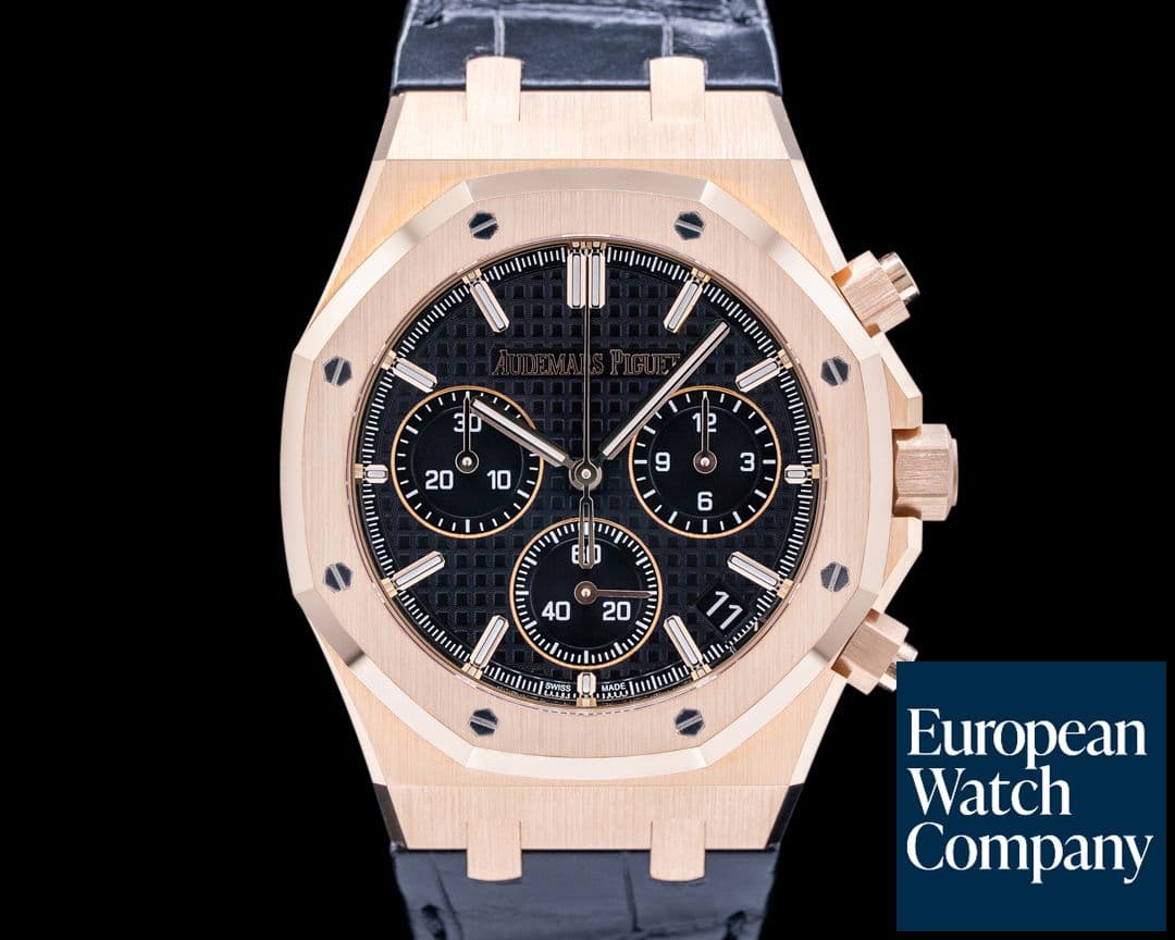 Image of Audemars Piguet Royal Oak 26240OR Chronograph Black Dial RG 41mm UNWORN