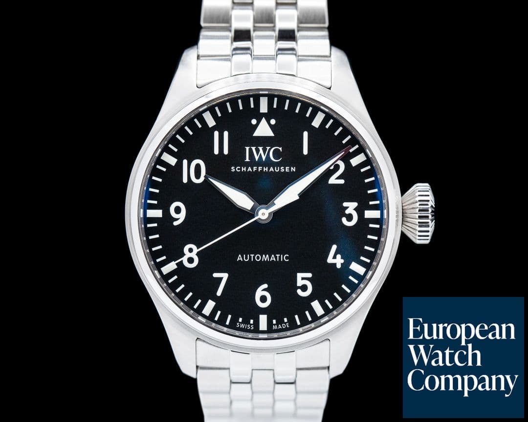 Image of IWC Big Pilots Watch IW329301 43mm Black Dial Bracelet