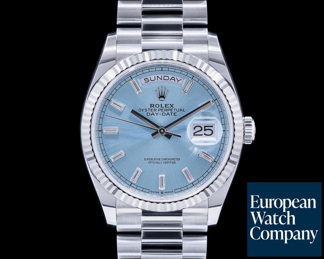 Image of Rolex Day Date 128236 Platinum Baguette Dial 2023