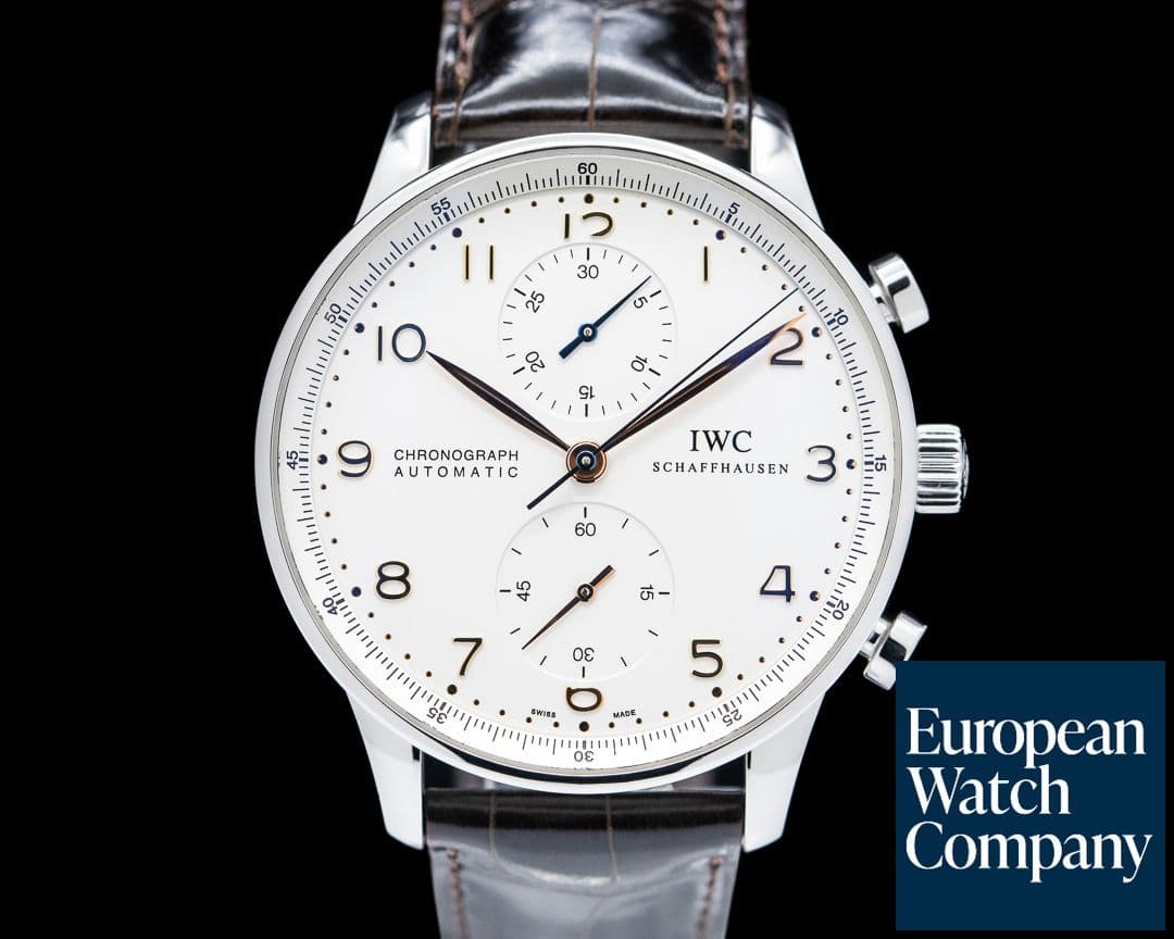 Image of IWC Portuguese Chronograph SS Silver Dial / Gold Numerals