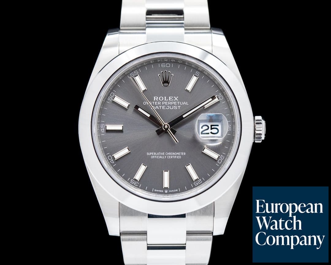 Image of Rolex Datejust 41 Gray Stick Dial SS Oyster 
