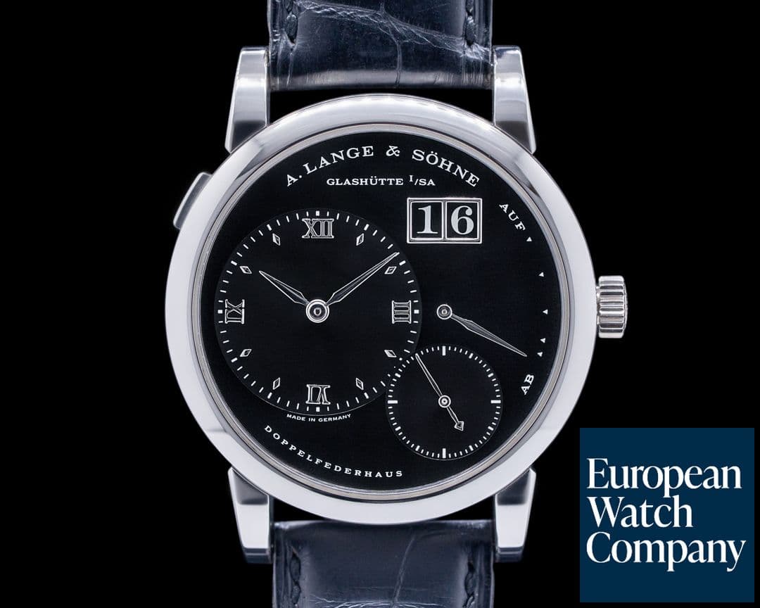 Image of A. Lange and Sohne Lange 1 Platinum Black Dial "DARTH" Black Date RARE 