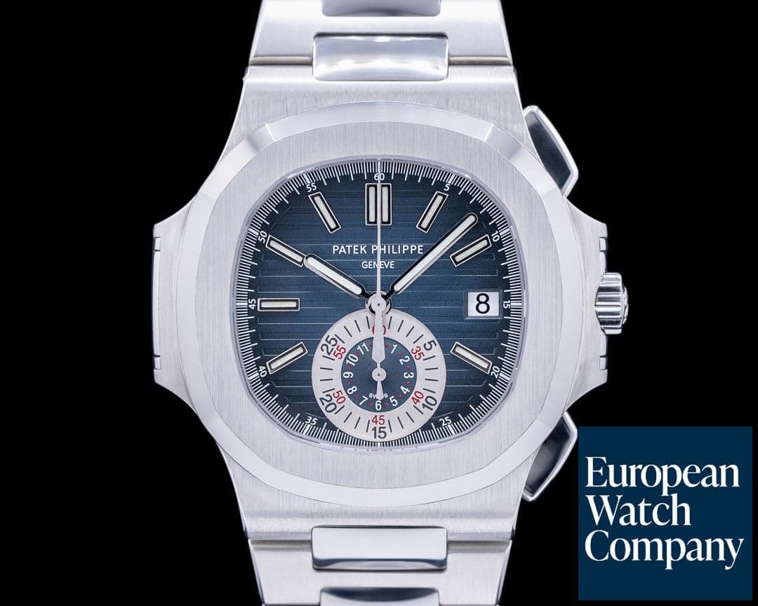 Image of Patek Philippe Nautilus 5980/1A Chronograph SS Blue Dial