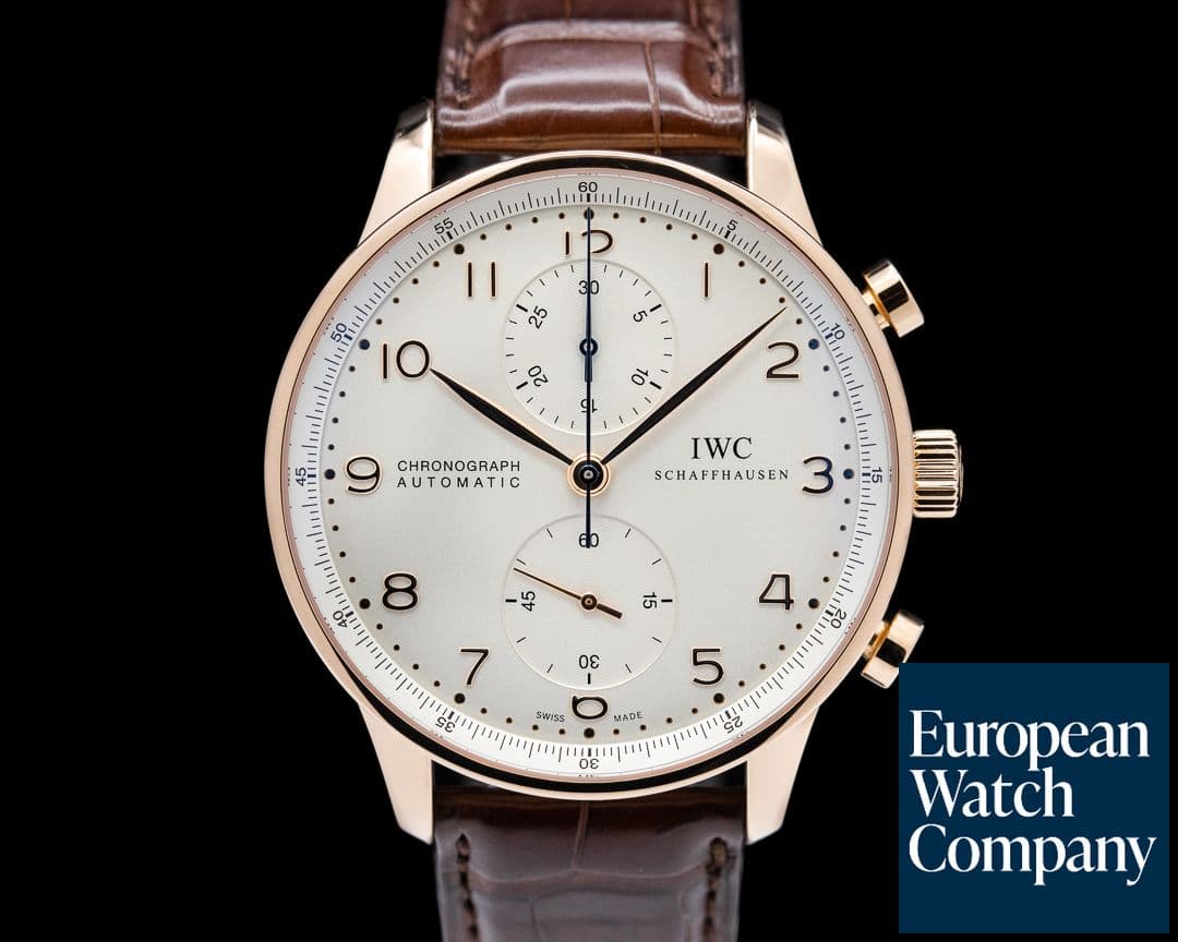 Image of IWC Portugieser Chronograph 18K Rose Gold / Silver Dial