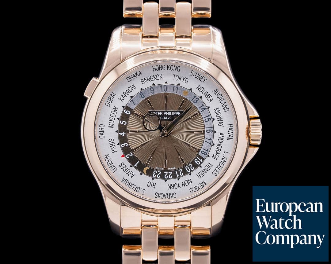 Image of Patek Philippe World Time 18K Rose Gold / 18K Rose Gold Bracelet
