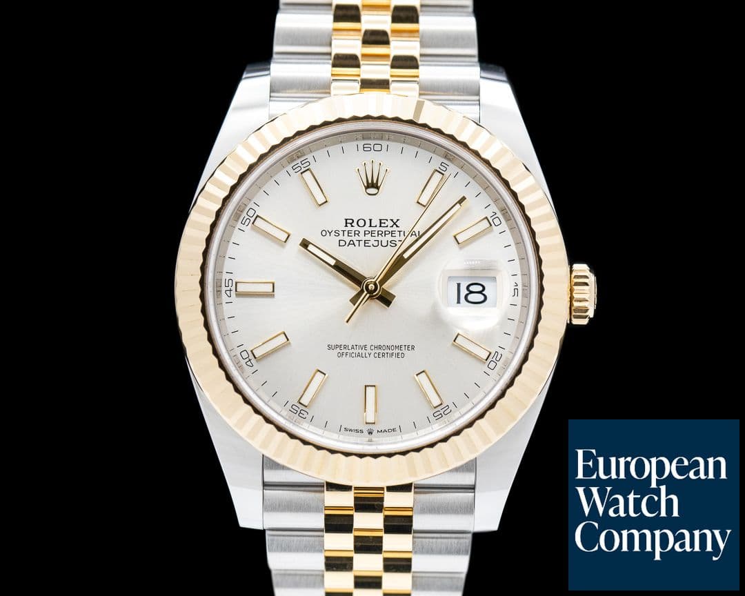 Image of Rolex Datejust 41 Silver Stick Dial 18K / SS