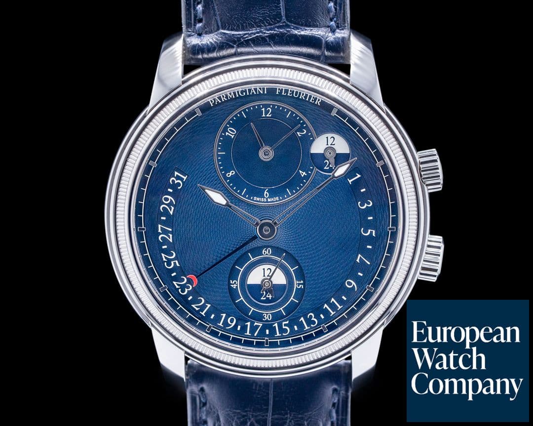 Image of Parmigiani Fleurier Toric Hemispheres Retrograde Blue Dial SS 42.8mm