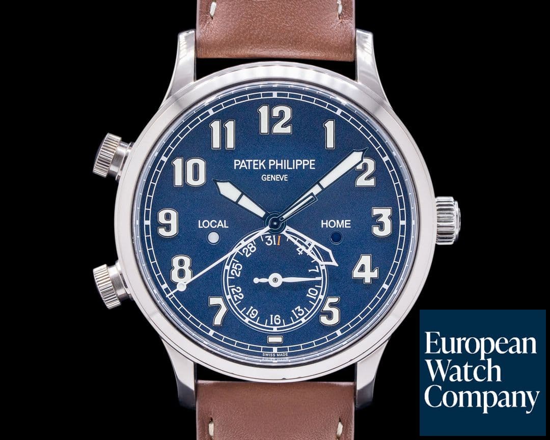 Image of Patek Philippe Calatrava 5524G Pilot Travel Time 18k White Gold