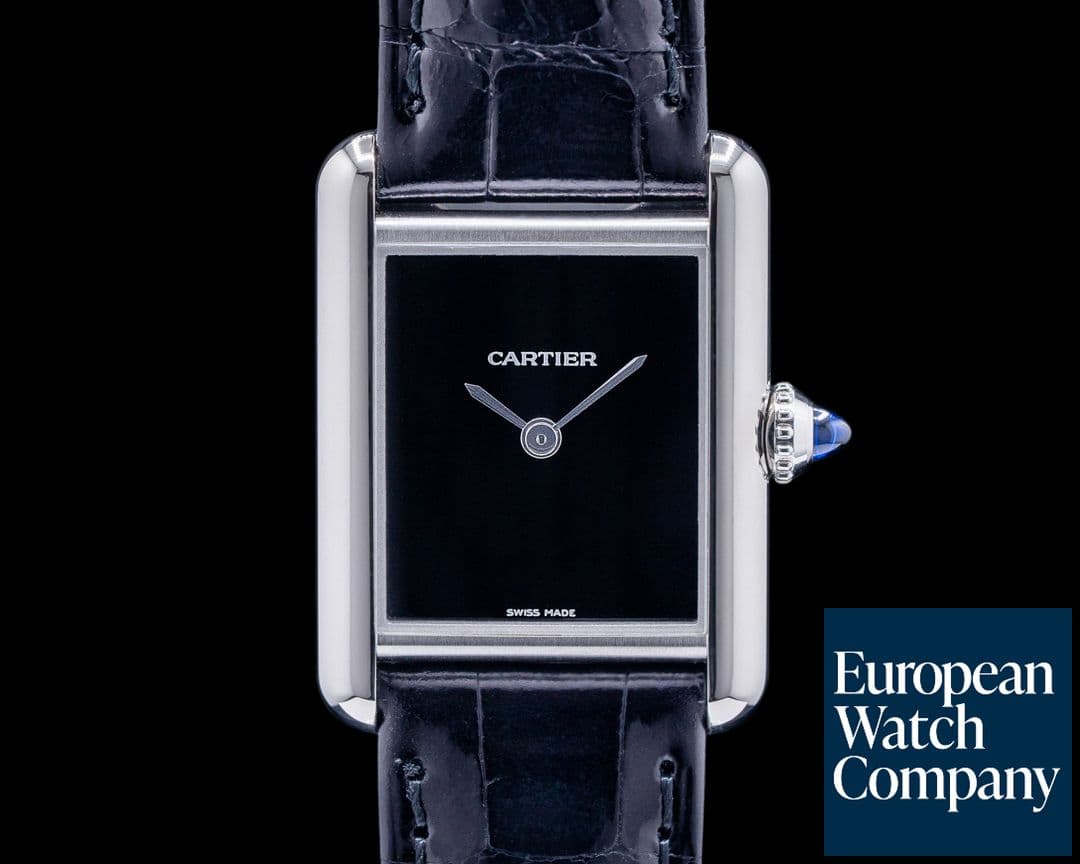 Image of Cartier Tank Must Small SS Black Dial UNWORN