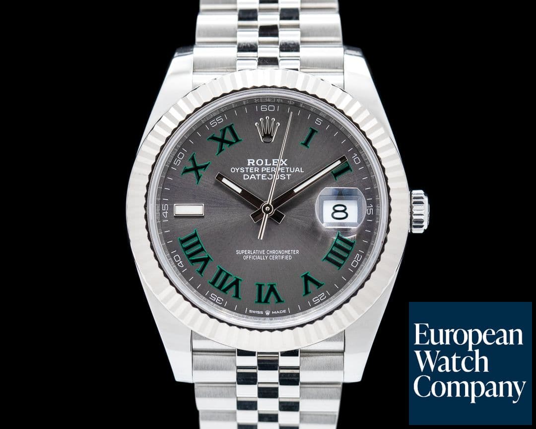 Image of Rolex Datejust 41 Rhodium Wimbledon Dial Oyster 2020