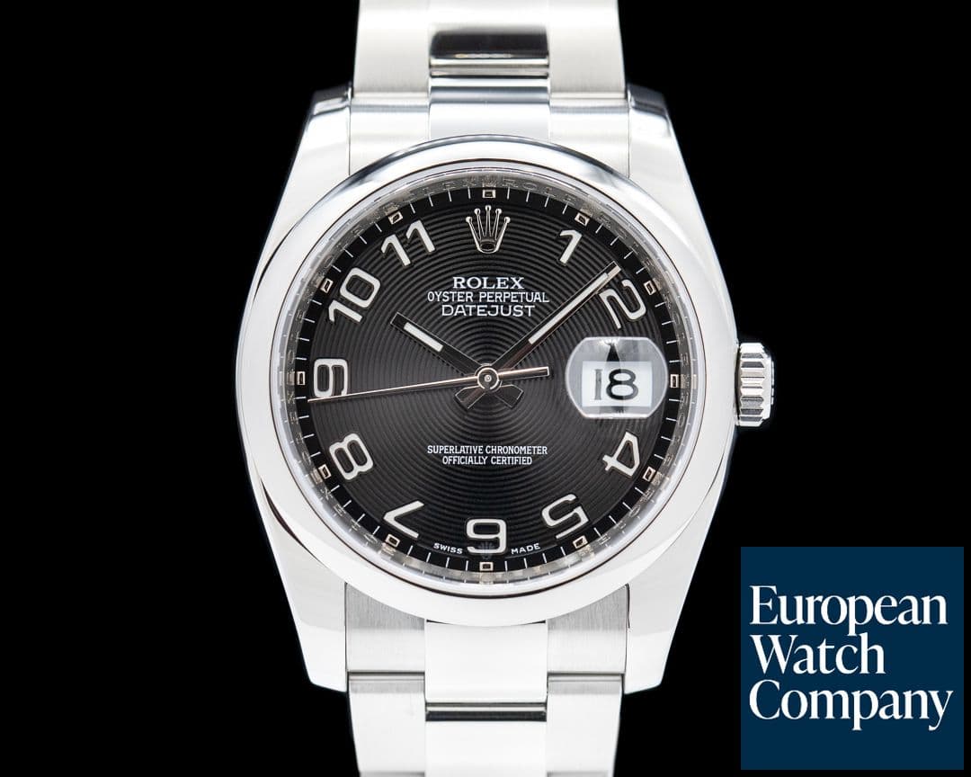 Image of Rolex Datejust Black Concentric Dial Oyster Fully Serviced