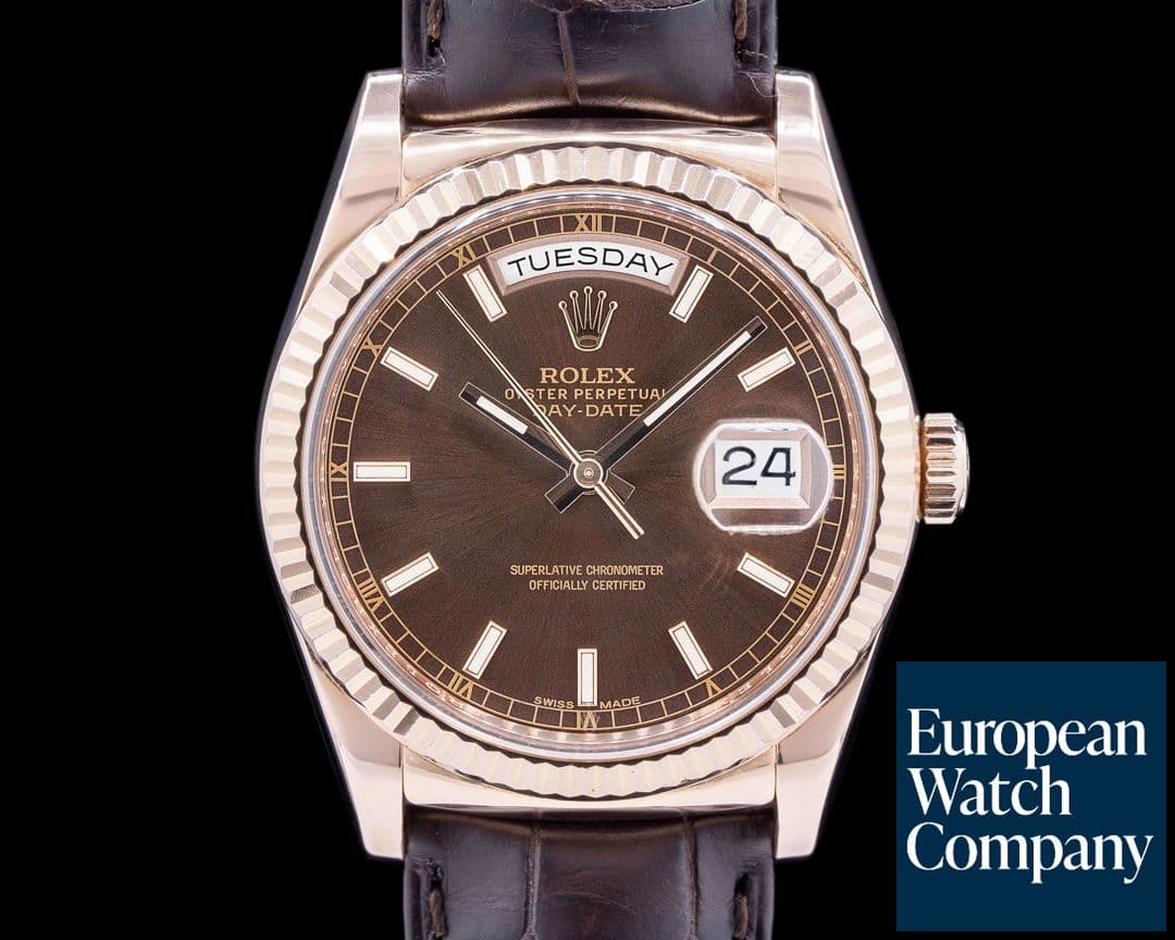 Image of Rolex Day Date President 36mm Chocolate Dial 18K Rose Gold 
