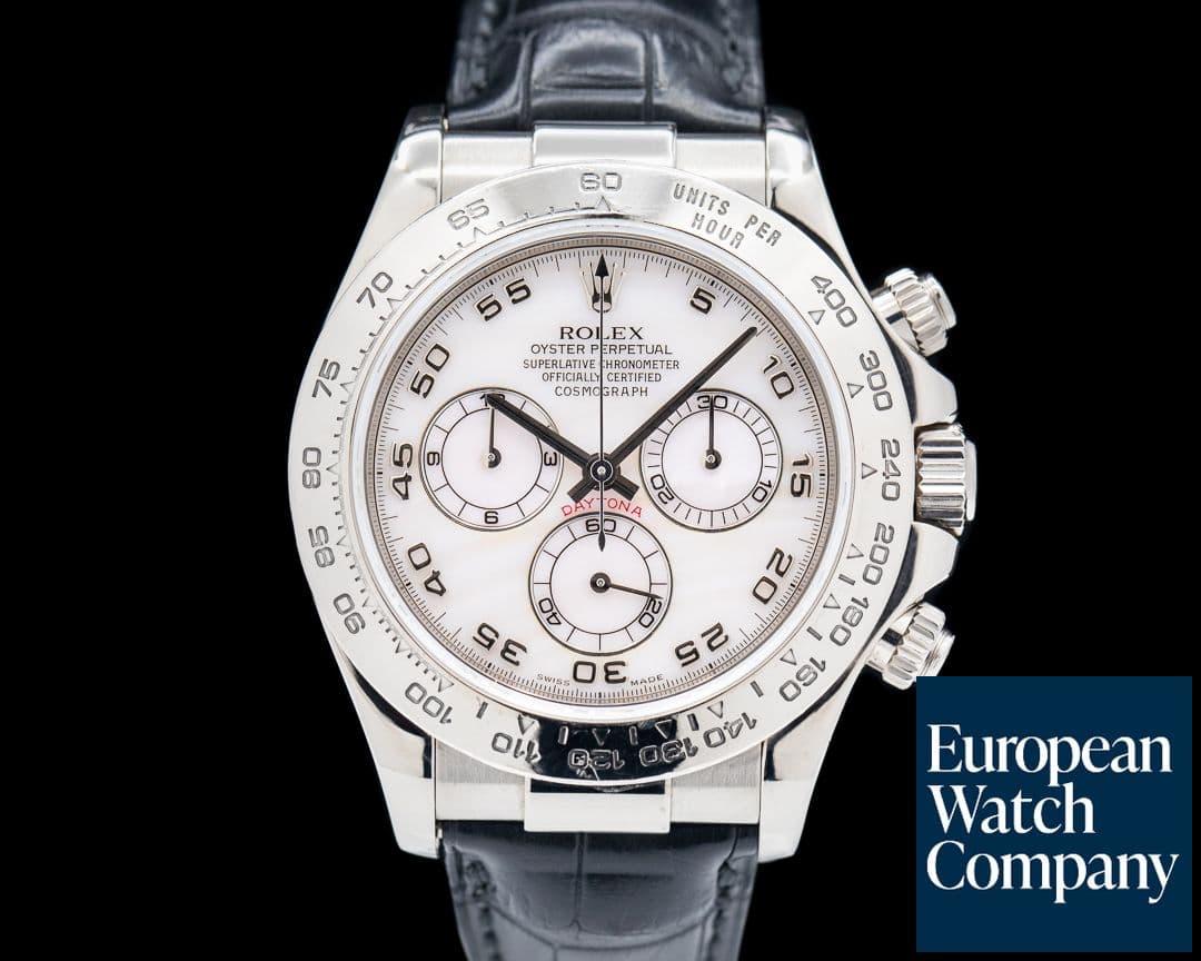 Image of Rolex Daytona 116519 18K White Gold/Rose Mother of Pearl strap