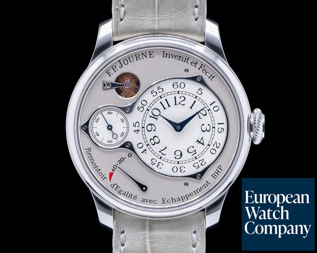 Image of F. P. Journe Chronometre Optimum Platinum / White Gold Dial 40MM FULL SET 