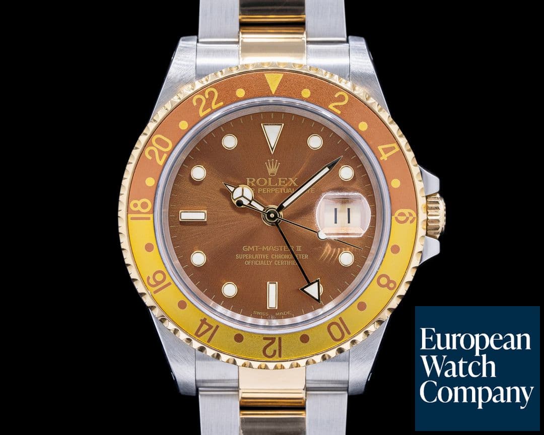 Image of Rolex GMT Master II Root Beer Dial 18K / SS FULL SET & SERVICED