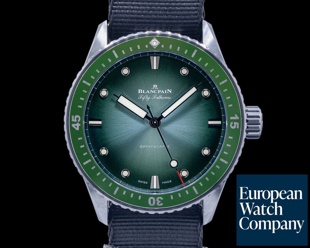Image of Blancpain Fifty Fathoms Bathyscaphe Mokarran Tropical Green Dial Limited 2020