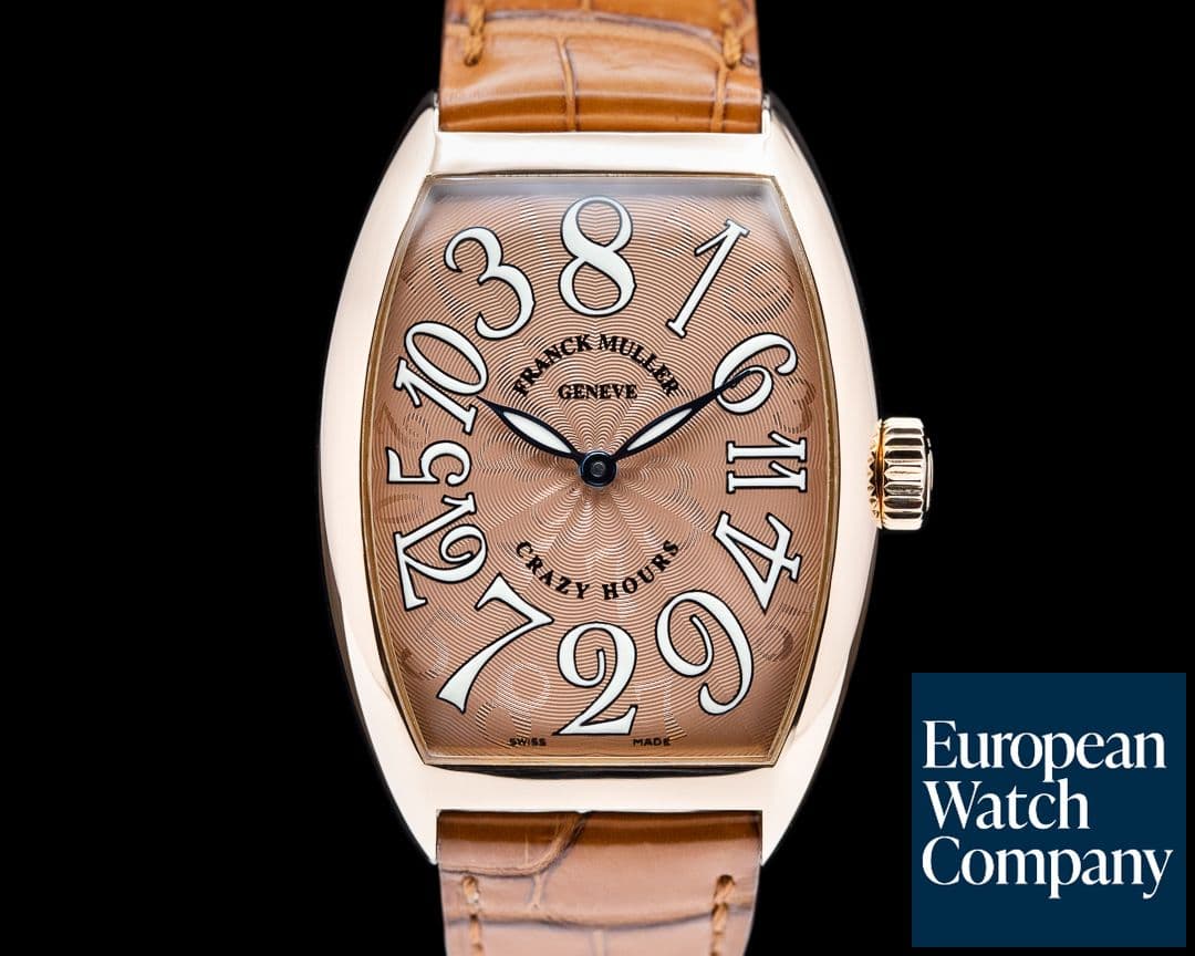 Image of Franck Muller Crazy Hours 18k Rose Gold Salmon dial RARE 