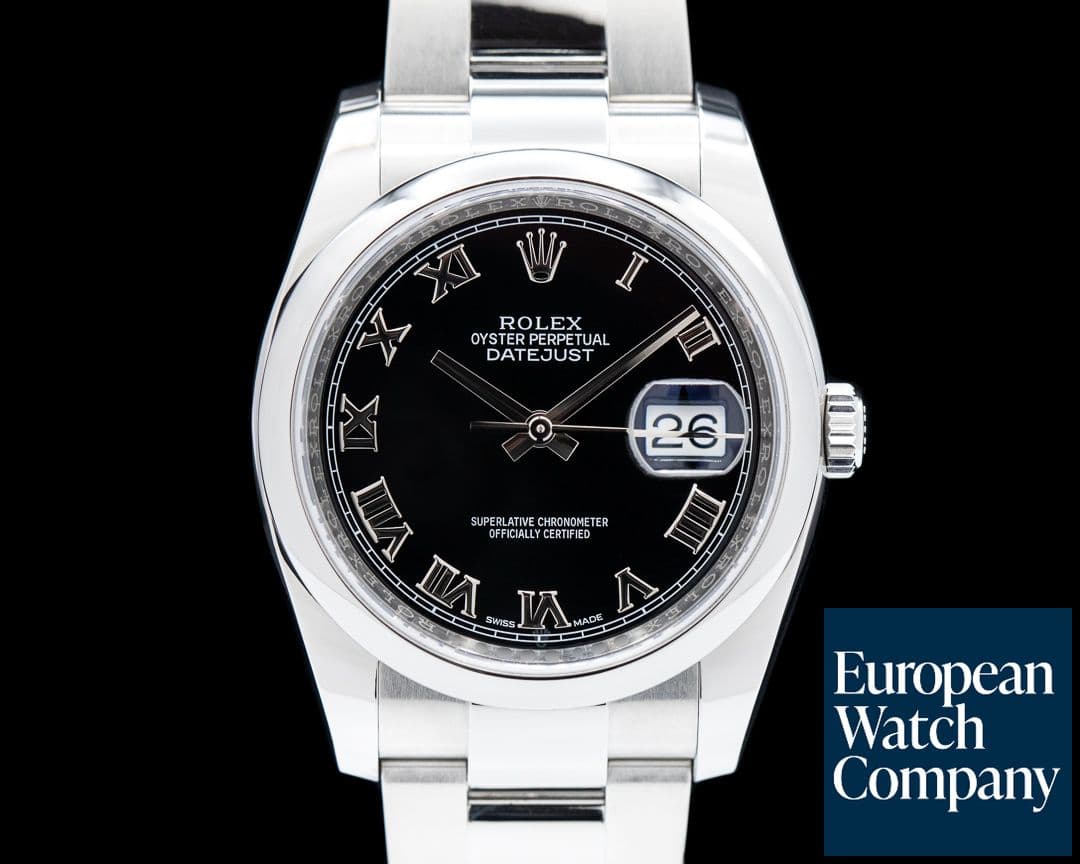 Image of Rolex Datejust 36mm Black Dial Oyster Bracelet