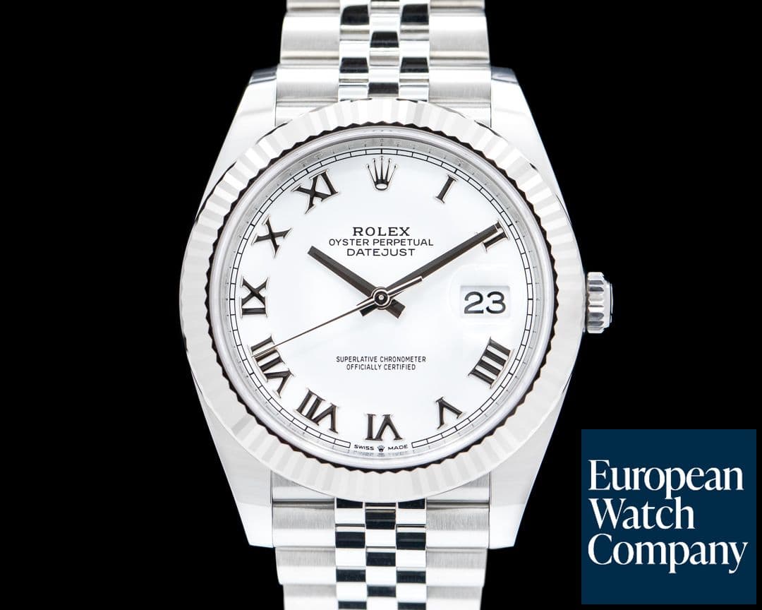 Image of Rolex Datejust 41 White Roman Dial SS Jubilee 2023 UNWORN