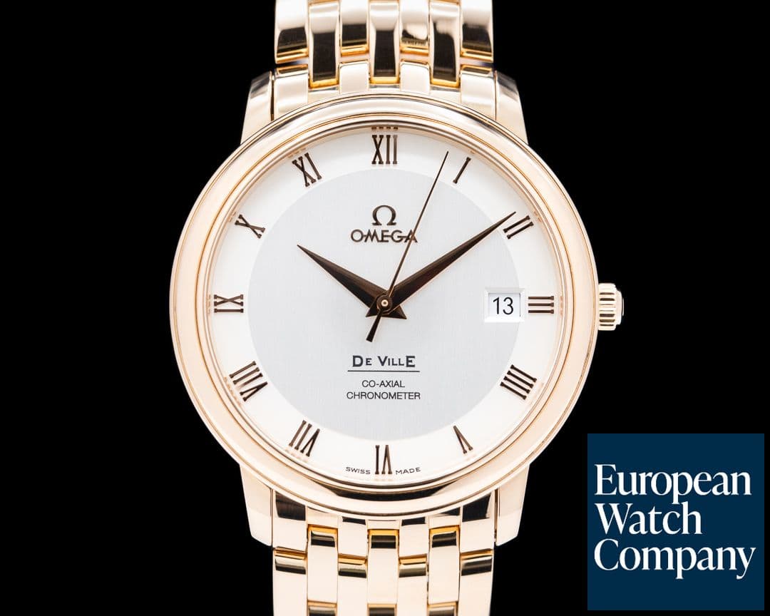 Image of Omega De Ville Co-Axial 18K RG/RG Silver Dial 