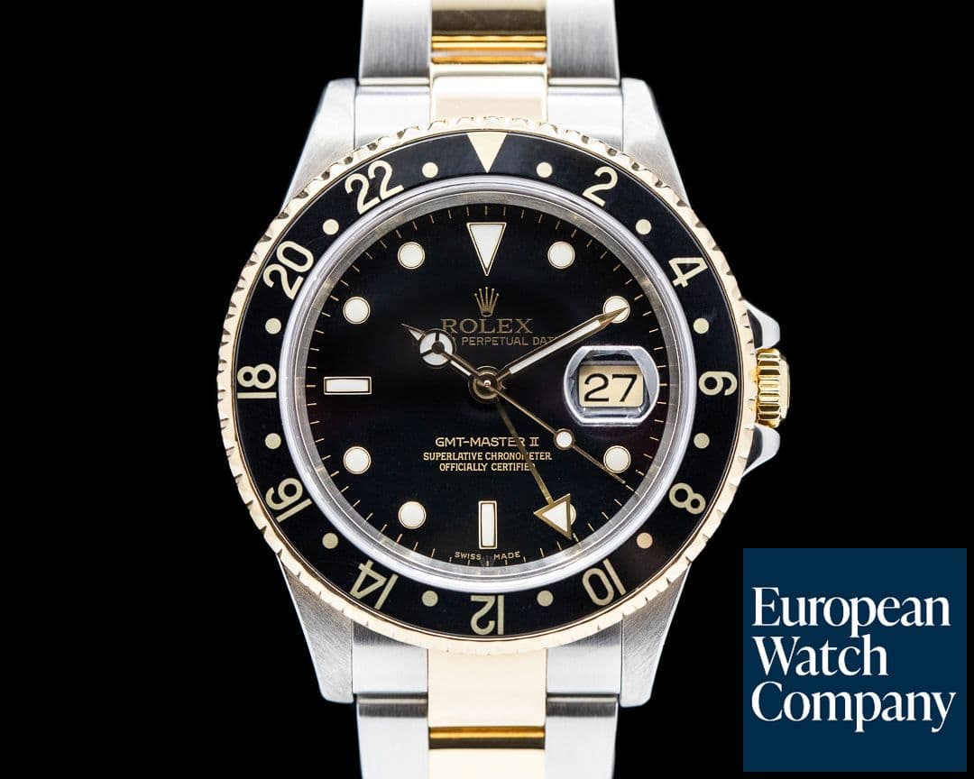Image of Rolex GMT Master II 18K / SS Black Dial