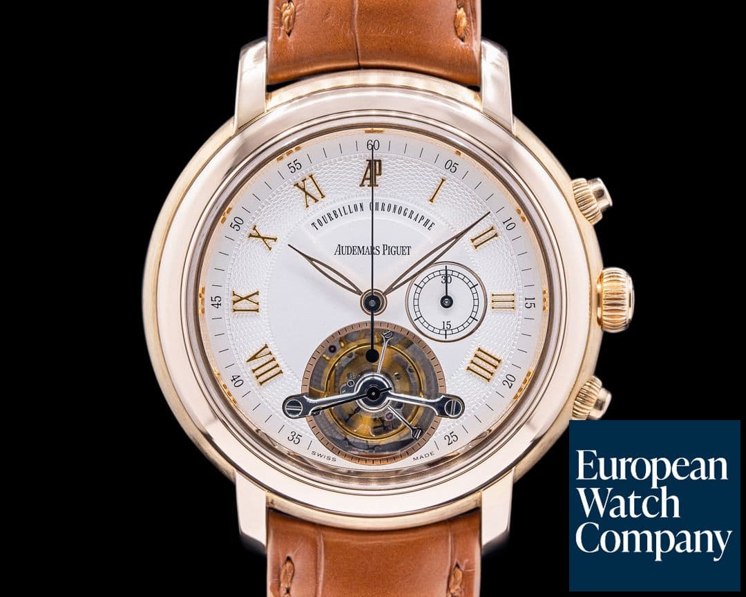 Image of Audemars Piguet Jules Audemars Tourbillon Chronograph 18k Rose Gold 