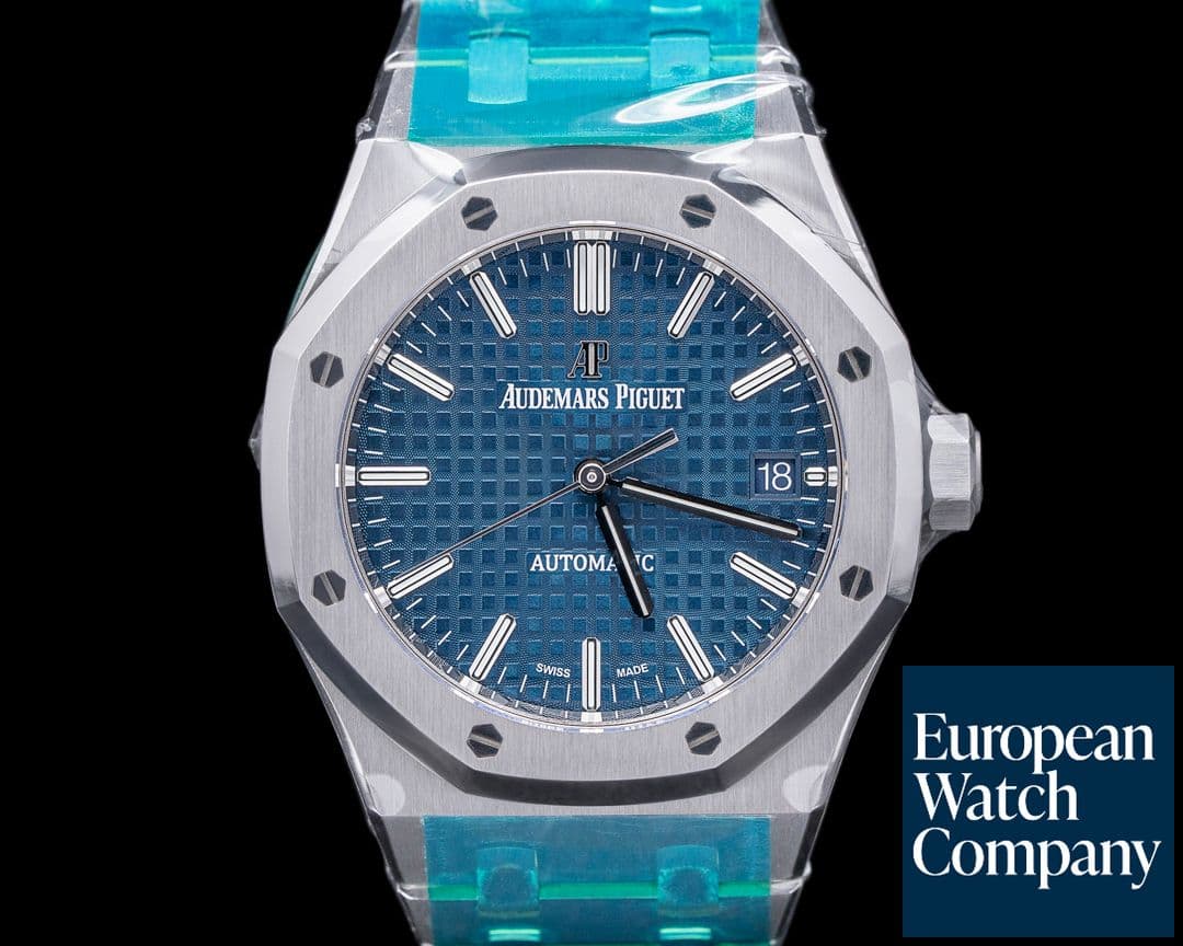 Image of Audemars Piguet Royal Oak 15450ST Blue Dial SS Midsize AP SERVICED